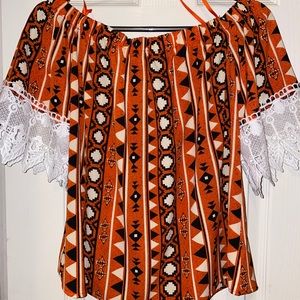 Love J Orange Off-the-Shoulder Top